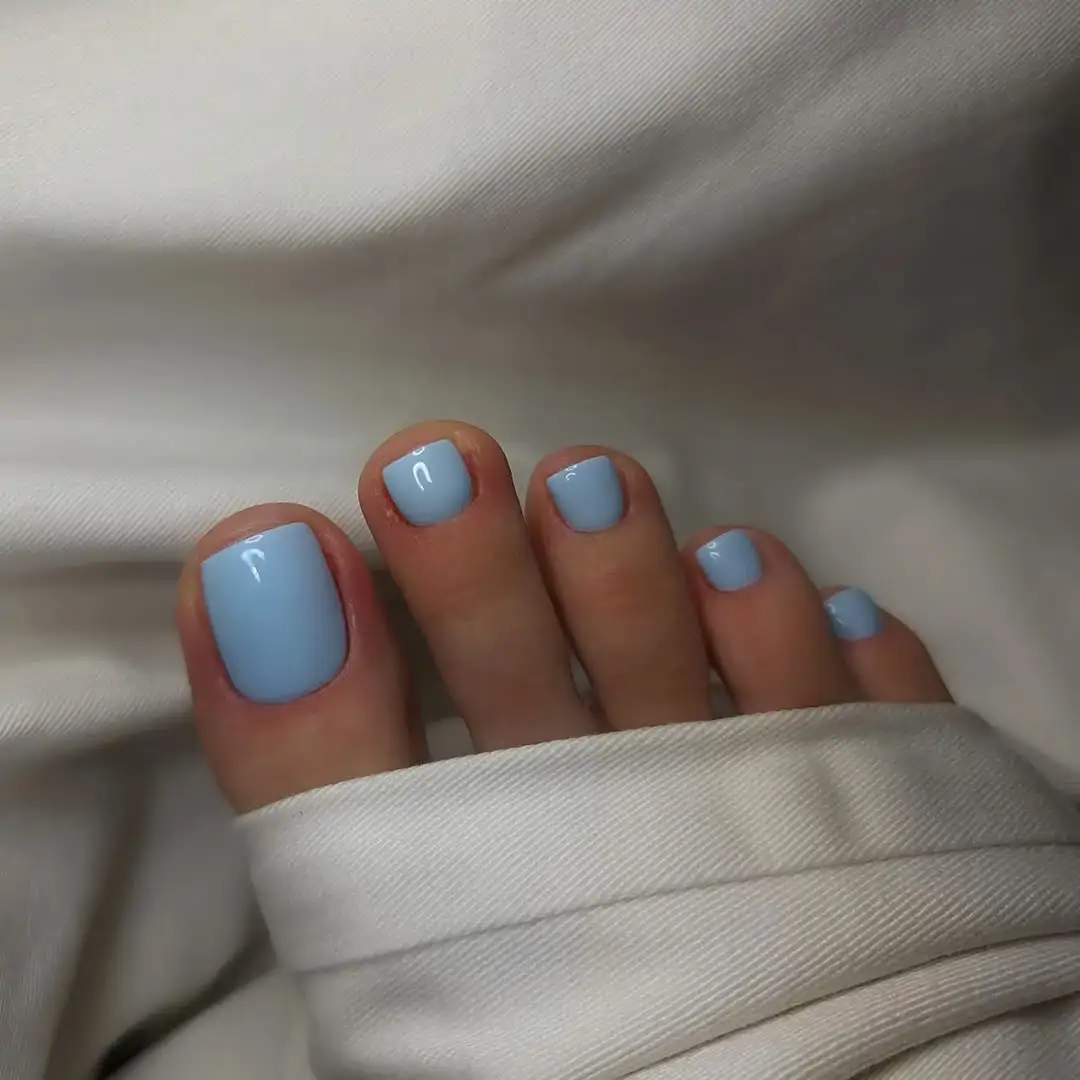 pedicura azul bebe